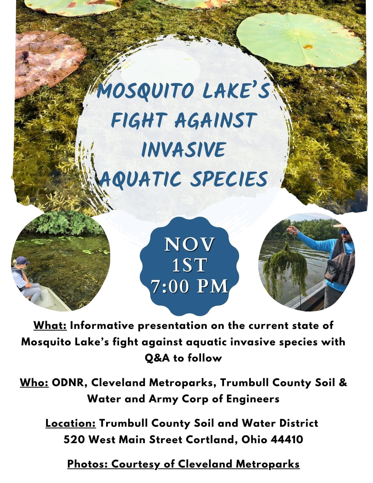 Mosquito Lake Fight against Invasive Aquatic Species